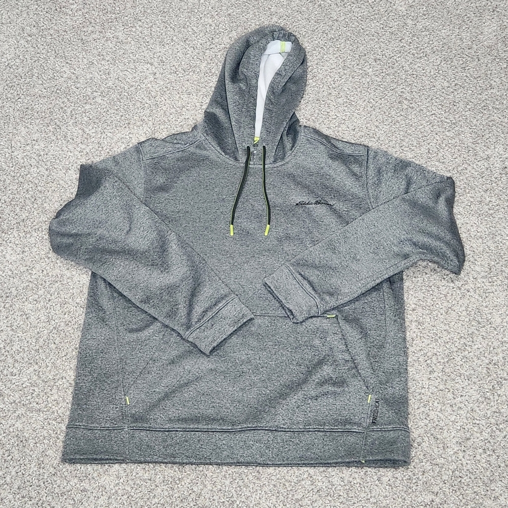 Eddie Bauer Men's medium gray hoodie with draw strings